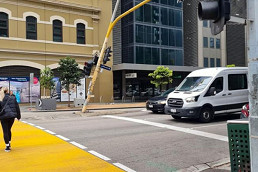 Residents’ fears of trucks using notorious City Rd intersection grows after traffic pole knocked over